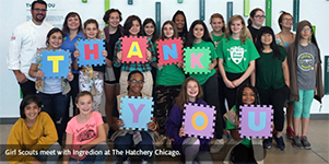 girl scouts at the hatchery