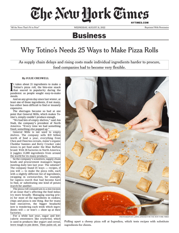 Front page on The New York Times Business section